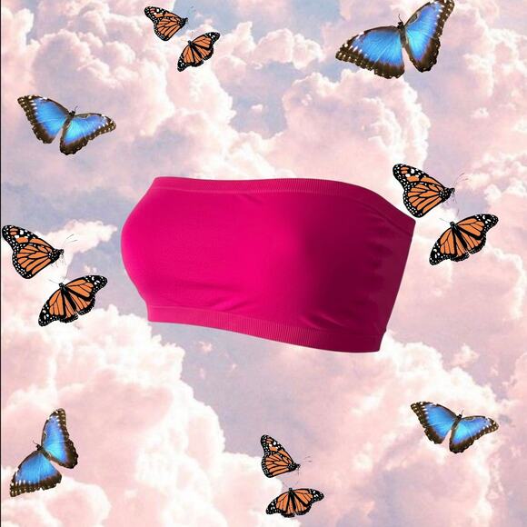 Forever 21 Hot Pink Bandeau Top - Picture 1 of 3